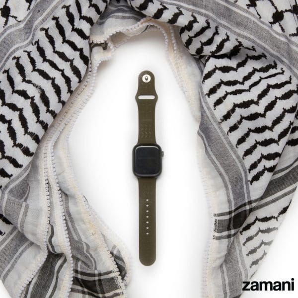 Keffiyeh Olive Green Engraved