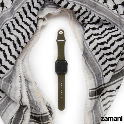 Keffiyeh Olive Green Engraved