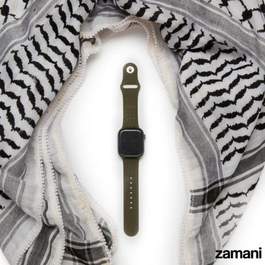 Keffiyeh Olive Green Engraved